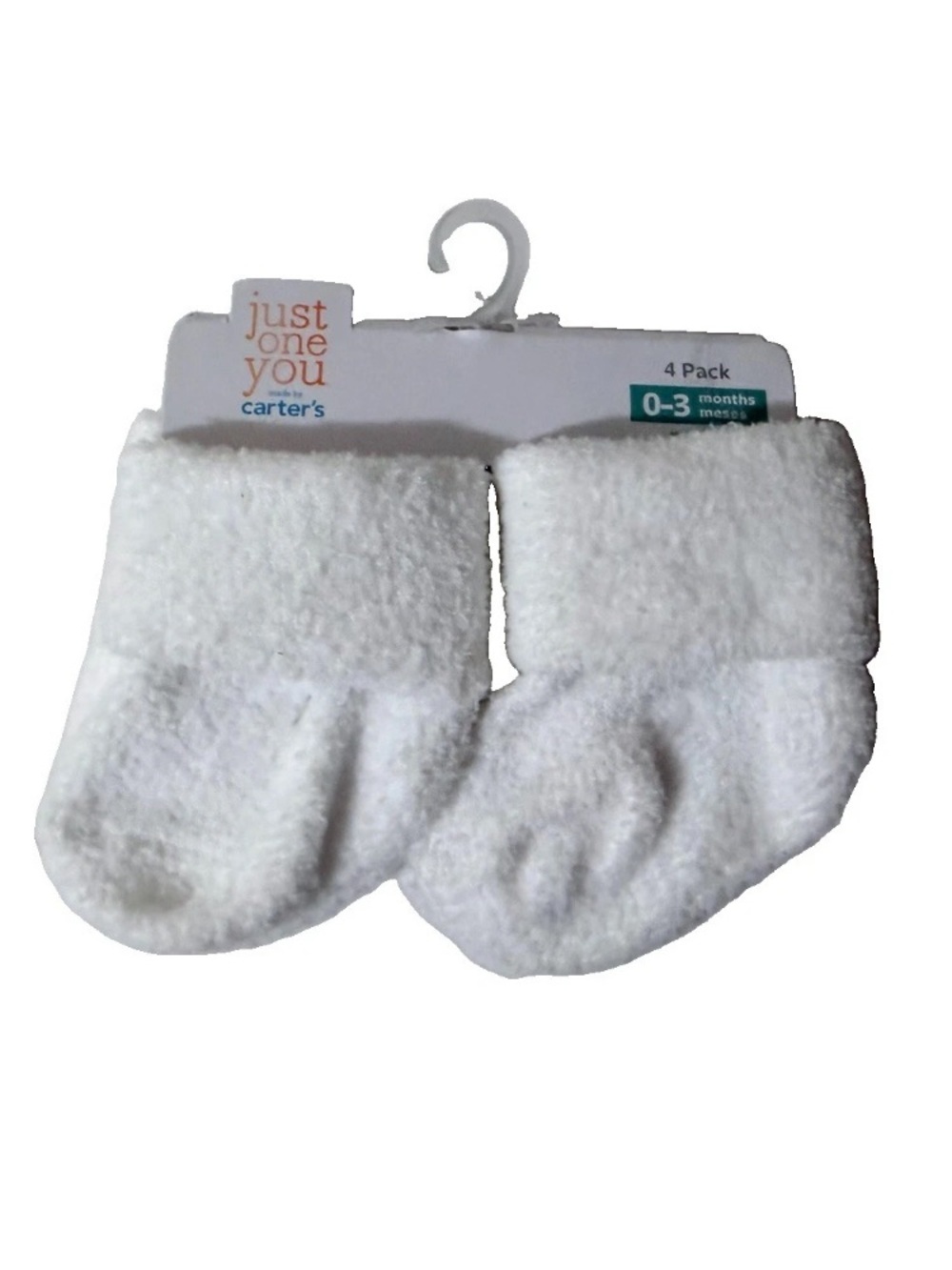 Carter’s Baby Size 0-3 Months Just One You Fluffy Soft Ankle Socks 4 Pack NWT